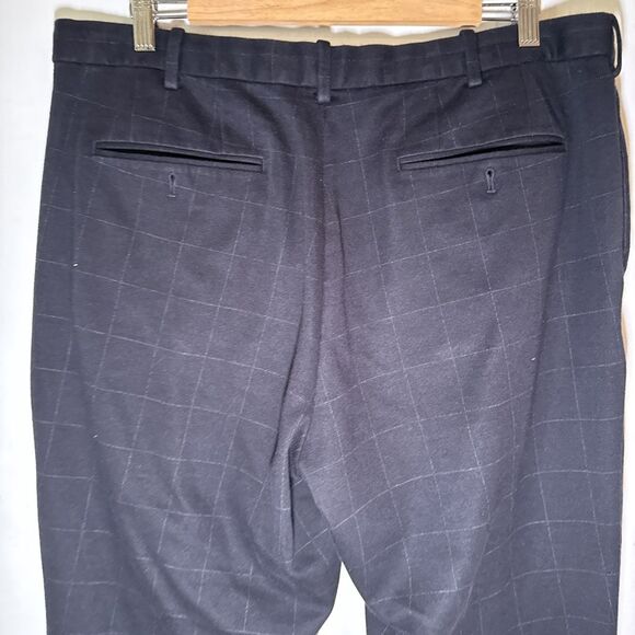 Uniqlo Smart Ankle Pants 2-Way Stretch Black Patterned 321-453395 | XL 36-39 - Picture 6 of 13